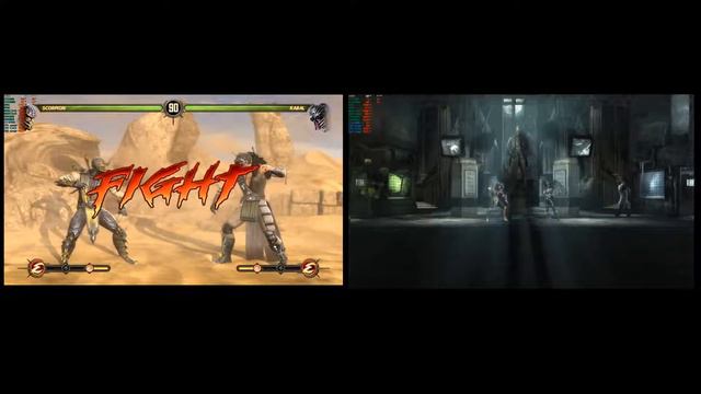 Mortal Kombat 9 Scorpion Vs Injustice Scorpion 4k with G sync GTX 1080 SLI PC смотреть онлайн
