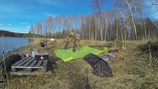 Открытие летнего сезона. Рыбалка. Озеро "Доронькино". Челябинская область. Отдых на природе. смотреть онлайн