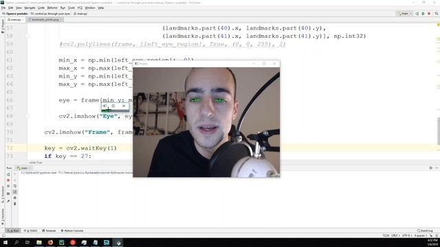 Eye Gaze detection – Gaze controlled keyboard with Python and Opencv p.3 смотреть онлайн