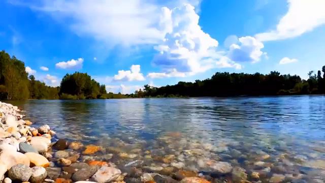 Quiet Calming Flat River. Relaxing Water Sounds. (10 Hours) White Noise For Sleep.
