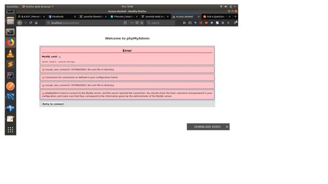Ubuntu: localhost/phpmyadmin showing error access denied смотреть онлайн