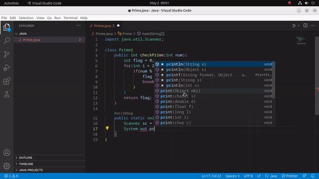 Print All the Prime Numbers in a Given Range in Java смотреть онлайн