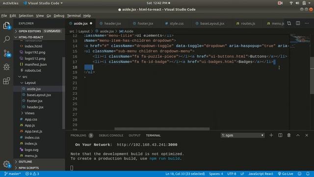 React HTML Template Integration | React in Tamil | Cheetah Media смотреть онлайн