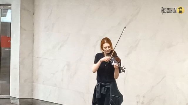 «Rolling In The Deep», скрипка, метро, вечер