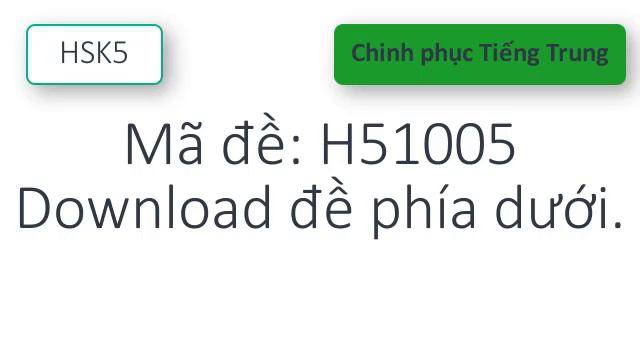 Chinh phục Tiếng Trung | HSK5 | H51005 смотреть онлайн