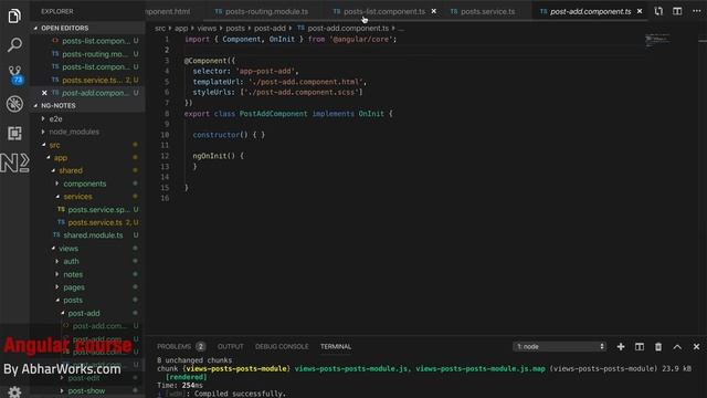 Posts CRUD operations add item - formControlName and FormGroup - Build Applications with Angular смотреть онлайн
