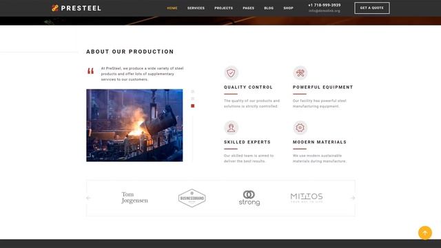 Presteel - Steelworks Multipage Creative HTML Website Template by ZEMEZ - 53901 смотреть онлайн
