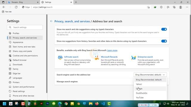 NEW Microsoft Edge How to change default Search engine Bing to Google | 2022 | wooCoding смотреть онлайн