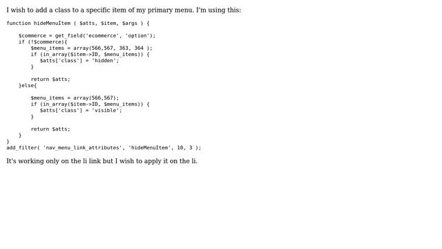 Wordpress: Add class to specific li item menu in function.php смотреть онлайн
