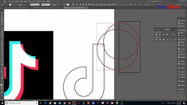 How to Make Tik Tok Logo on Adobe Illustrator смотреть онлайн