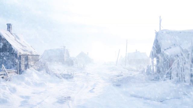 Intense Blizzard in a Mountain Village┇Winter Snowstorm White Noise┇Snowfall & Wind Sounds смотреть онлайн