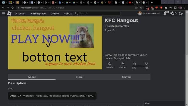 We Won!!! Notorious Roblox VORE Game Chicken Hangout Has Been Taken Down. ? смотреть онлайн