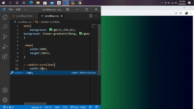Custom Scrollbar using html CSS and Scrollbars Tutorial for Beginners 2 смотреть онлайн