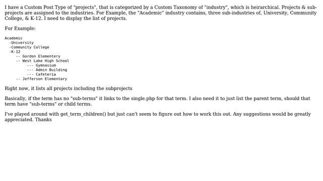 Wordpress: How to List Parent Term Links for Custom Taxonomy With & Without Children? смотреть онлайн