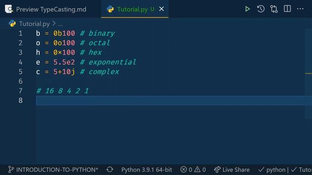 PYTHON TYPECASTING | 2021 | CRASH COURSE | PYTHON PROGRAMMING смотреть онлайн
