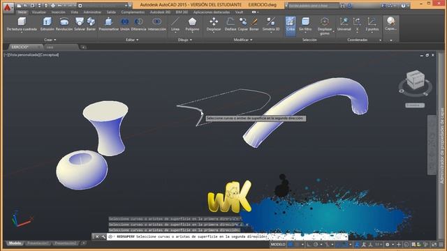AutoCAD 2015, Tutorial herramientas de crear, Curso 3D Español, Cap 5 смотреть онлайн