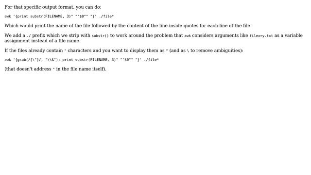 Unix & Linux: How to get the file's name and content in the terminal, for all files in a directory? смотреть онлайн