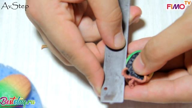 Мастер-класс: Этно-серьги из полимерной глины FIMO/polymer clay tutorial смотреть онлайн