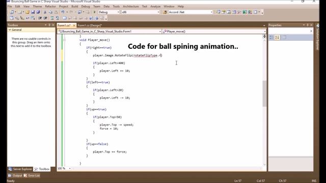 Bouncing Ball Game in C# Visual Studio By Rohit Programming Zone смотреть онлайн