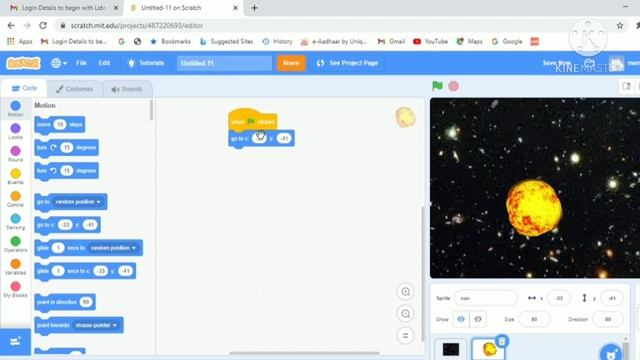 Scratch Tutorial In Odia | Planetarium Game |