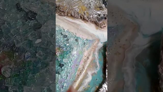 3D Textuted painting. Sculptural Resin wall art. Объемная картина срез камня из эпоксидной смолы смотреть онлайн