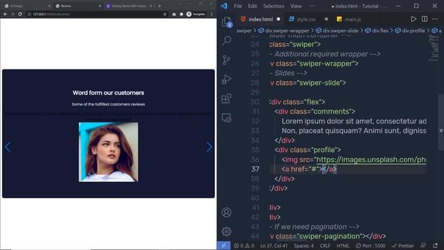 Creating User Review UI Using HTML & CSS смотреть онлайн