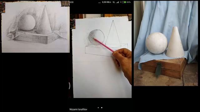 рисунок конуса и шара кürə və konus rəsmi смотреть онлайн