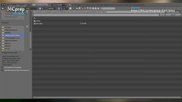 MCprep Beta Release | Swap texture pack, animate textures, find missing textures смотреть онлайн