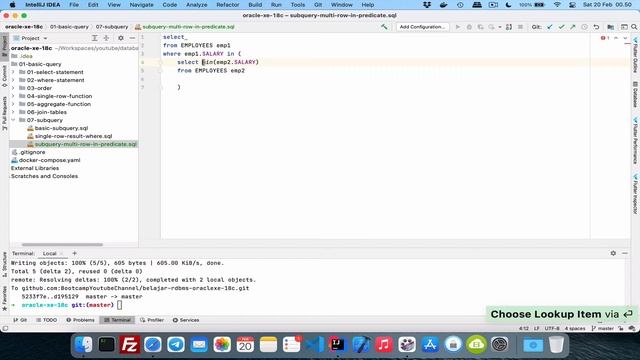 #09.c - Sub Query dengan In Predicates | BELAJAR RDBMS ORACLE 18C смотреть онлайн
