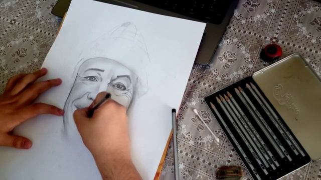 Munir Ozkul - Elvin Suleymanov (pencil drawing) смотреть онлайн