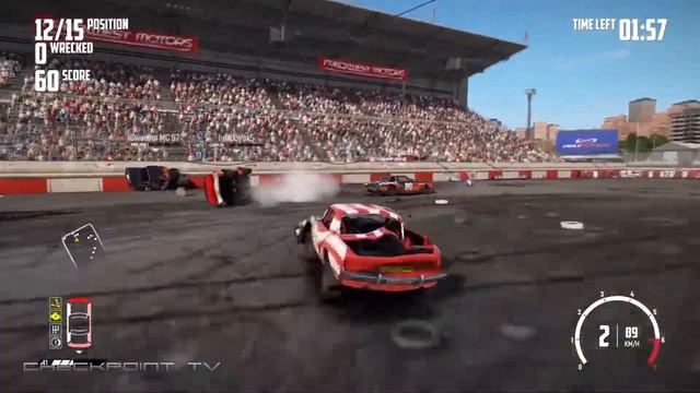 Wreckfest Deathmatch at Madman Stadium Multiplayer Gameplay смотреть онлайн