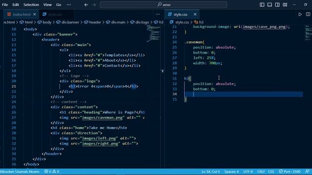 Make a Error 404 Page using HTML and CSS | Page not Found Page | WL - 02 смотреть онлайн