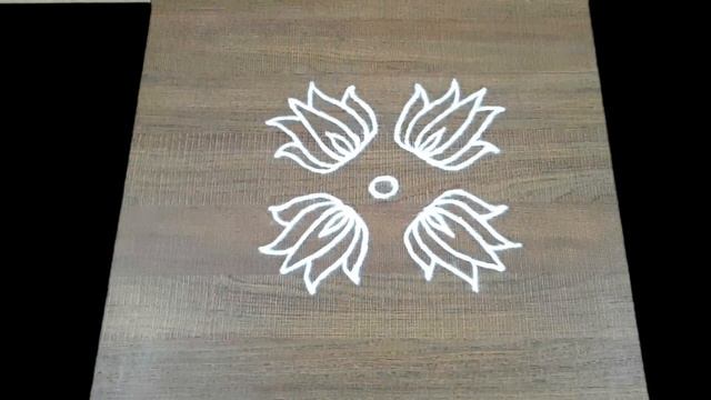 BJP Colour Kolam | Election Special | 4x4 dots | Thamari Chinnam | Lotus Symbol смотреть онлайн