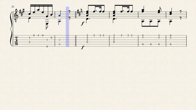 Valse - La Guitaromanie - Charles De Marescot (17?? - 18??) - Tablature