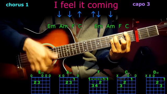 I feel it coming the weeknd guitar chords смотреть онлайн