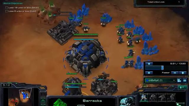 Starcraft 2 - Challenge Tutorial 8/9 Rush Defence смотреть онлайн