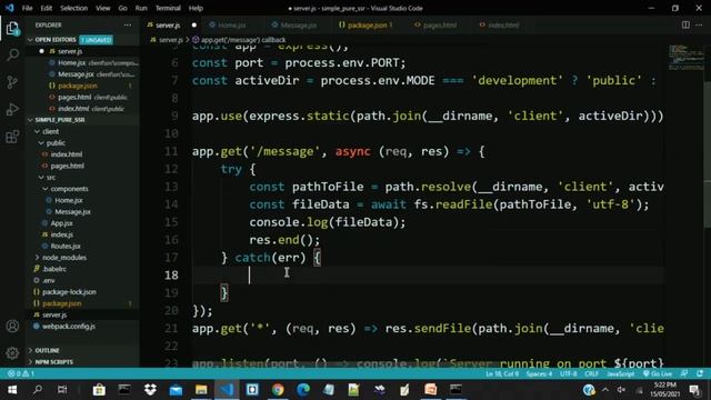 Pure & Simple SSR In React: No Framework! No EJS! No React.hydrate смотреть онлайн