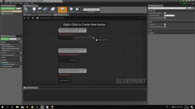 Blueprints part 6 (basic HUD blueprint and splash widget) смотреть онлайн