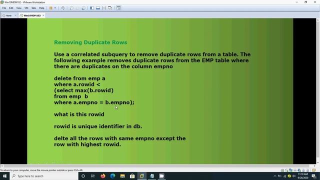 Delete Duplicate rows in Oracle смотреть онлайн