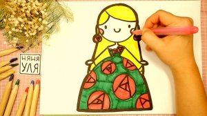 Как рисовать Принцессу Весну | Рисунок маме на 8 марта | Няня Уля - Уроки рисования для детей