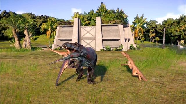RAPTORS PACK HUNTING vs CARNIVORE DINOSAURS - JURASSIC WORLD EVOLUTION 2 смотреть онлайн