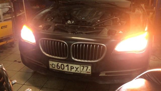 Обучение автомобиля после ремонта двигателя BMW 750 смотреть онлайн