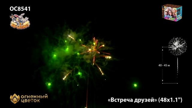 Фейерверк ОС8540 Встреча друзей (1,1" х 48) - НОВЫЙ ЭФФЕКТ 2022/23 смотреть онлайн