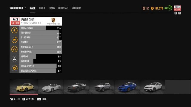 Need For Speed Payback - All Fully Upgraded LV399 Race Spec Stats w/ Perfect Chidori Speedcards смотреть онлайн