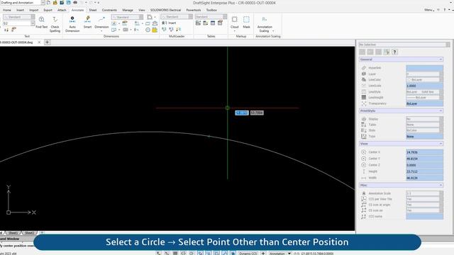 Create Jogged Dimension for a Circle at Angle from Toolbar смотреть онлайн