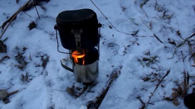 Печка щепочница из кружки. Переносная. смотреть онлайн