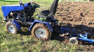 Минитрактор классика. Испытания на пахоте.