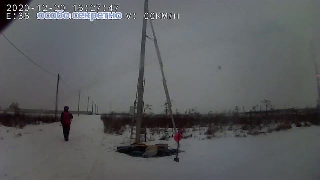 Монтаж щита учета МО - с выносом на абонентском ЖБИ столбе. смотреть онлайн