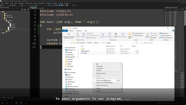 Arguments of the main function. What are int argc and char * argv[] for? смотреть онлайн