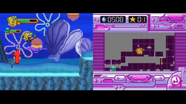 SpongeBob SquarePants featuring Nicktoons: Globs of Doom (DS) - 2-Bubble Fan Skip смотреть онлайн